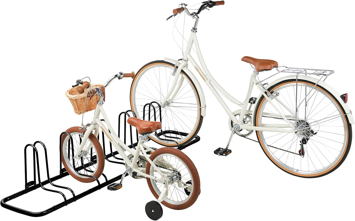 'Retrospec Stash Rack 2, 4 & 5 Bike Floor Stand Bicycle Storage Organizer for Mountain Bike, Road Bike, Weather Resistant Fine Powder Steel Coating Fits Wheels up to 3''' image number 3