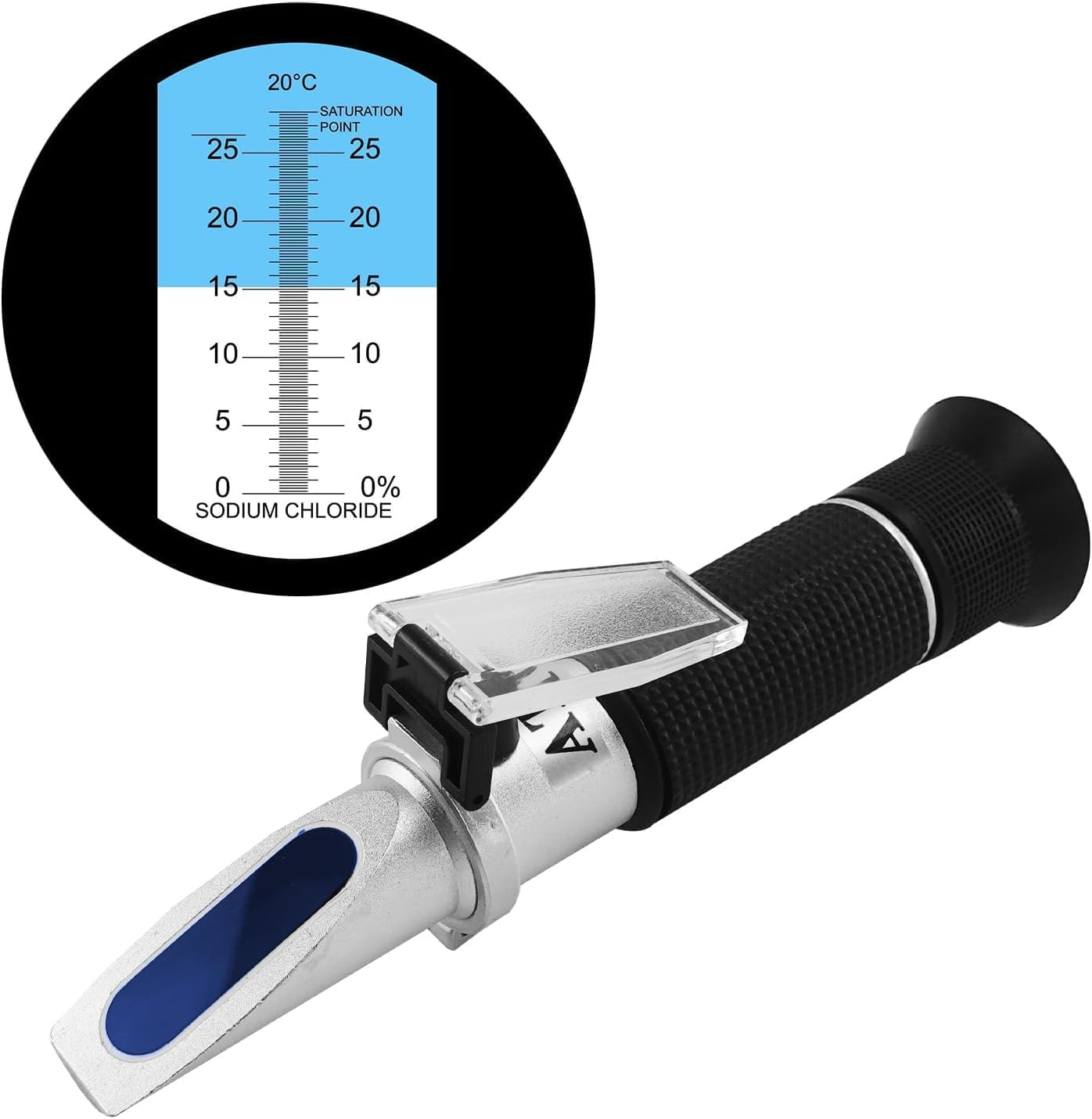 QUMOX 0&ndash;28% Salinity Refractometer with ATC, Optical Salt Meter for Sodium Chloride (Nacl) &ndash; Sea Water, Brine, Pickle, Food Processing &ndash; No Battery Needed, &plusmn;0.2% Accuracy image number 4