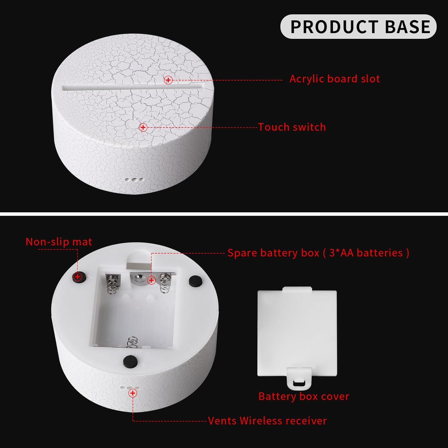 SAIDIC Cute Night Light,Cartoon Night Light,Anime Charater 7 Color Change Decor Lamps,Gifts for Christmas Birthday image number 2