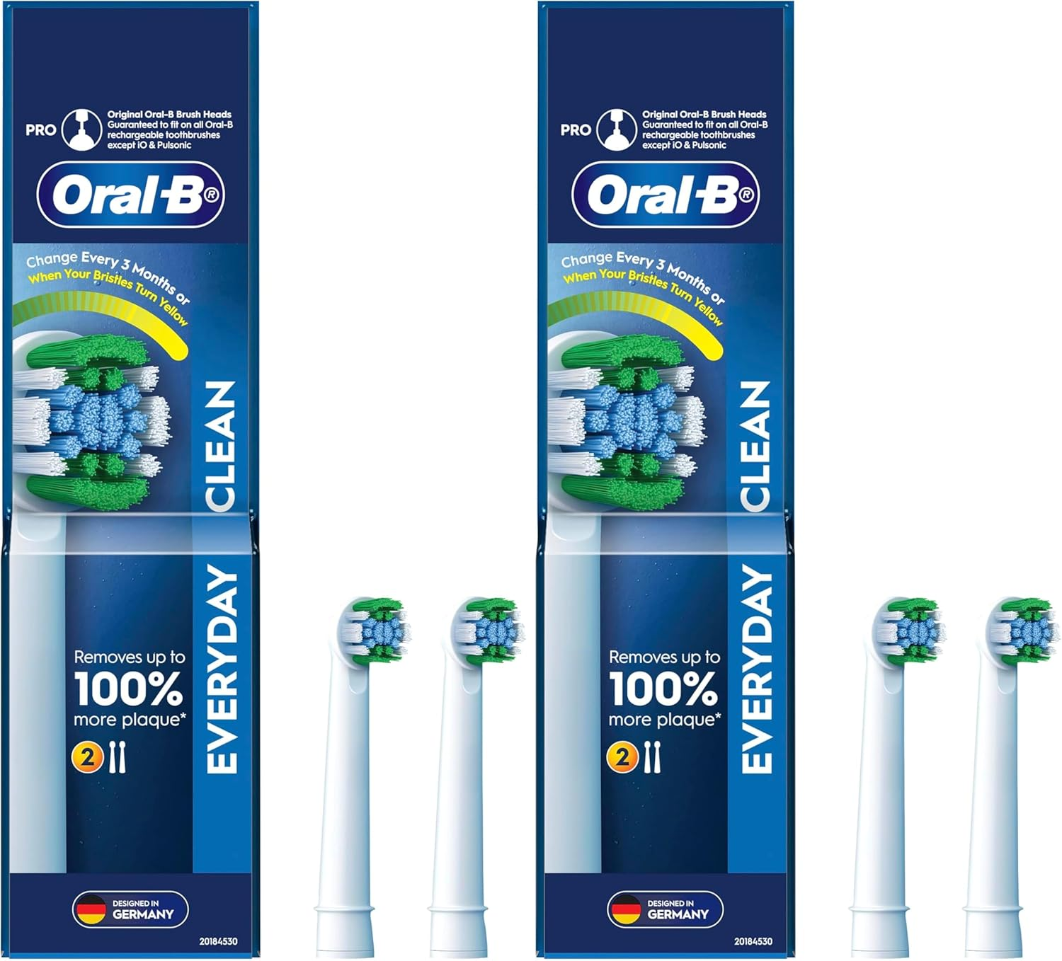 Oral-B [GENUINE] Everyday Clean Electric Toothbrush Replacement Heads, 2 Pack