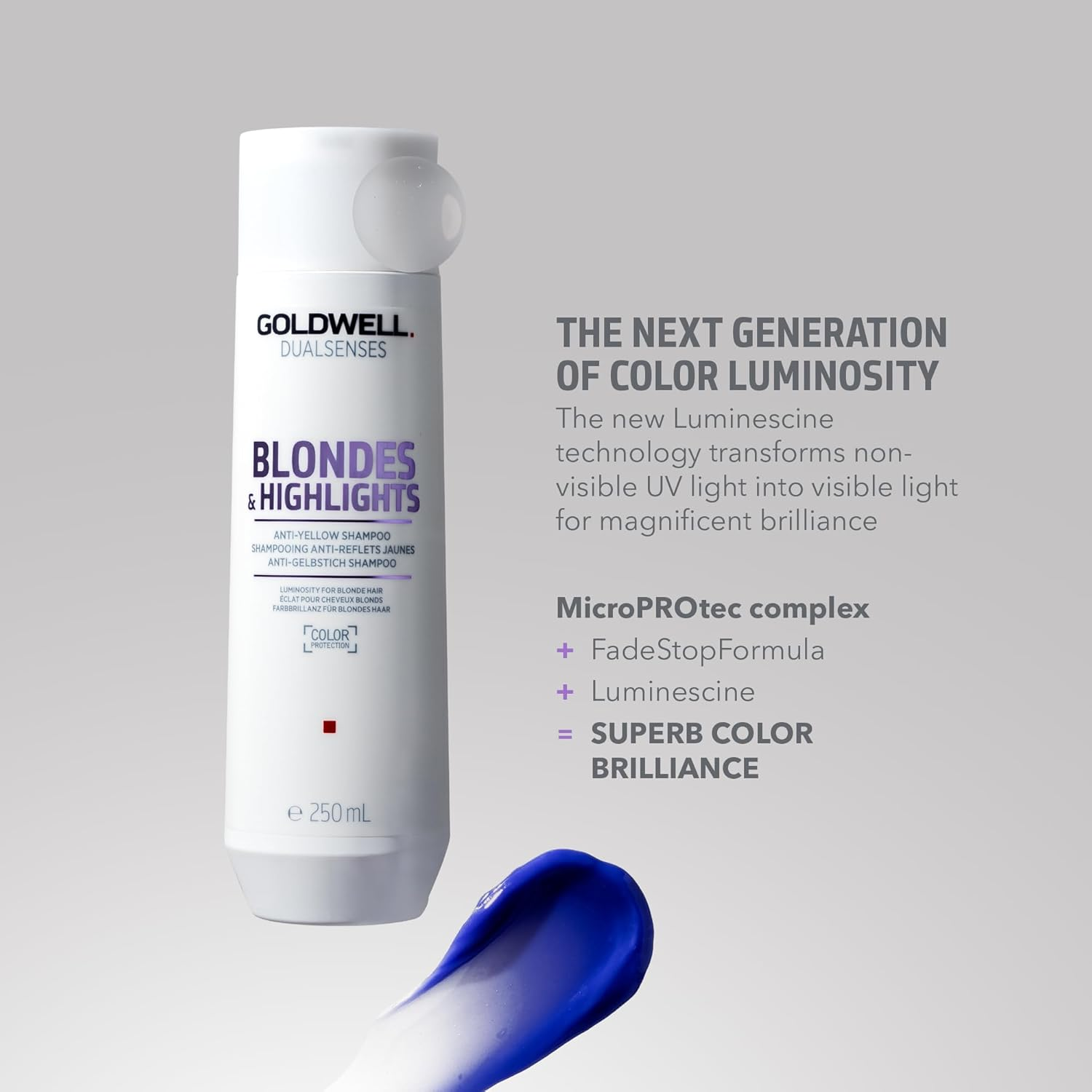 Goldwell Dual Senses Blondes & Highlights Anti-Yellow Shampoo (Luminosity for Blonde Hair) 250Ml image number 4
