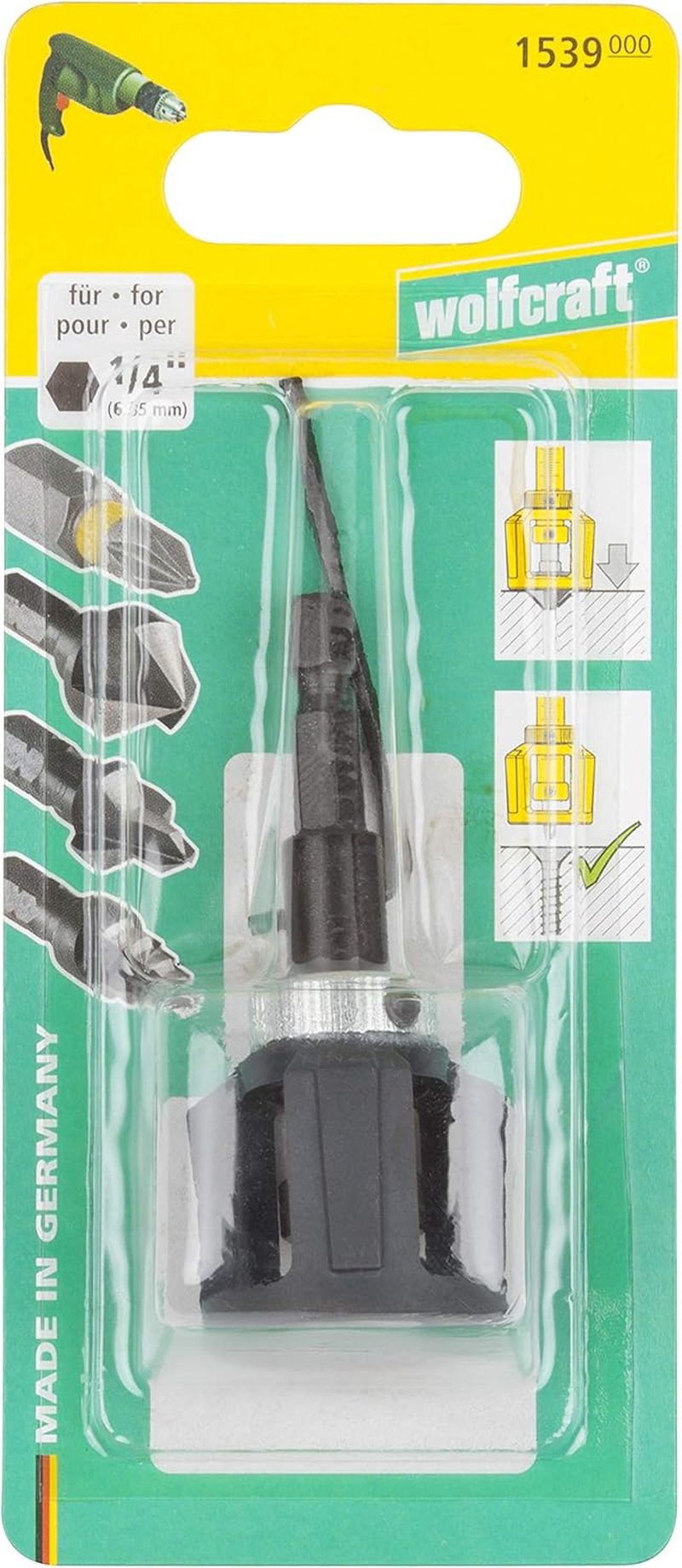 Wolfcraft 1539000 Bit Holder with Depth Stop 60 Mm with Magnet and Fixing Screw image number 2