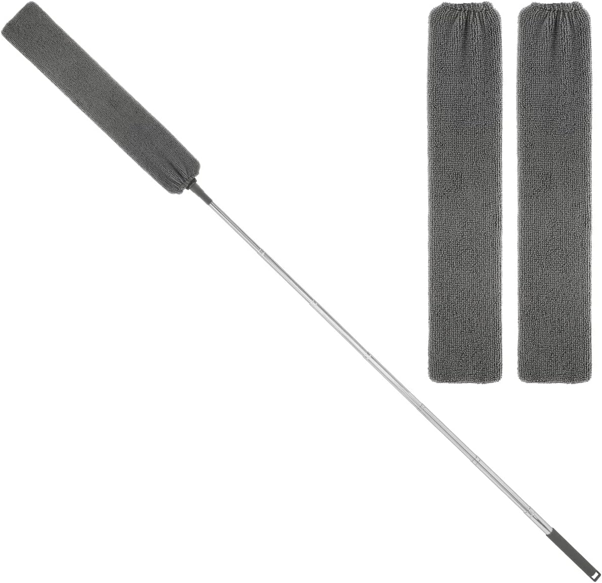 Gap Dust Cleaner, Telescopic Removal Brush Long Handle Duster,Multifunction Retractable Microfiber Flat Gap Dust Brush Gap Mop,Extendable Cleaning Tool, for High Celling Bedroom Window (Grey) image number 2