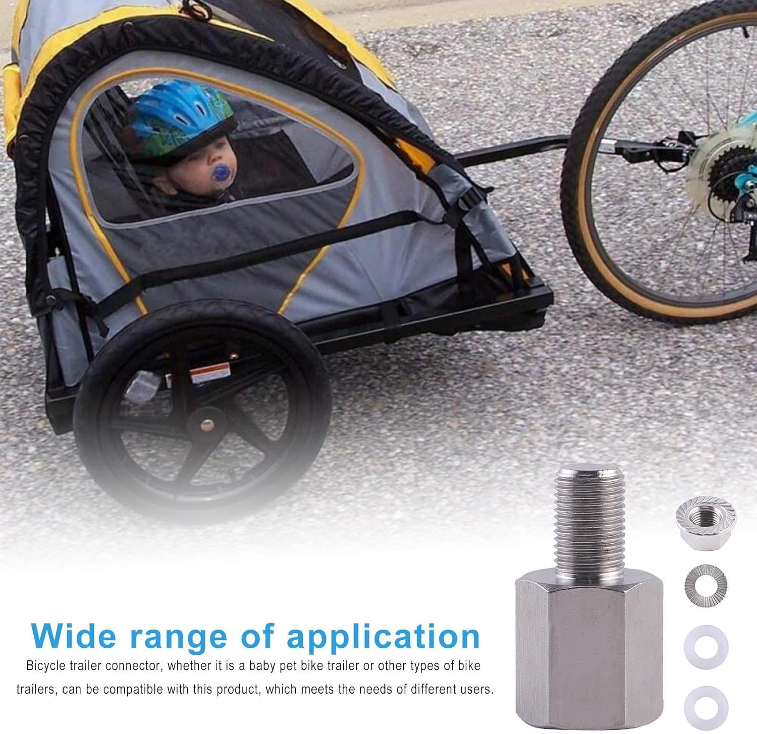 Extenders for Training Wheels | Universal Stabiliser Extension Bolts,Portable Stainless Steel Extension Bolts for Kids Bike, Mountain Bike, Baby Pet Sundries Trailer Zorq image number 5