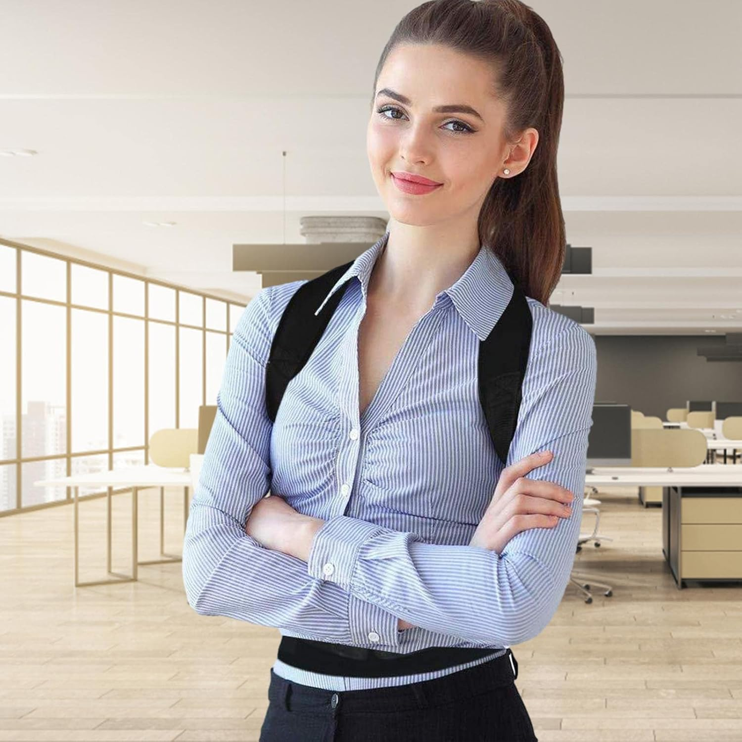 Posture Brace Corrector - Adjustable Back Brace for Womenmen - Back Support Belt for Lower Back Aches Relief, Kyphosis, Winged Scapula, Spine Alignment Puchen