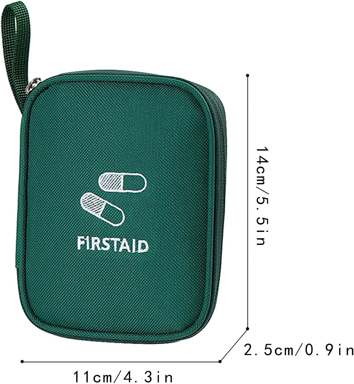 ROLMZJX 2 Pack First FID Kit Travel,Portable Mini First Aid Kit, Empty Travel Medicine Outdoor First Aid Kit for Outdoor Activities Sports Camping Hiking Emergency (Green+Blue) image number 2