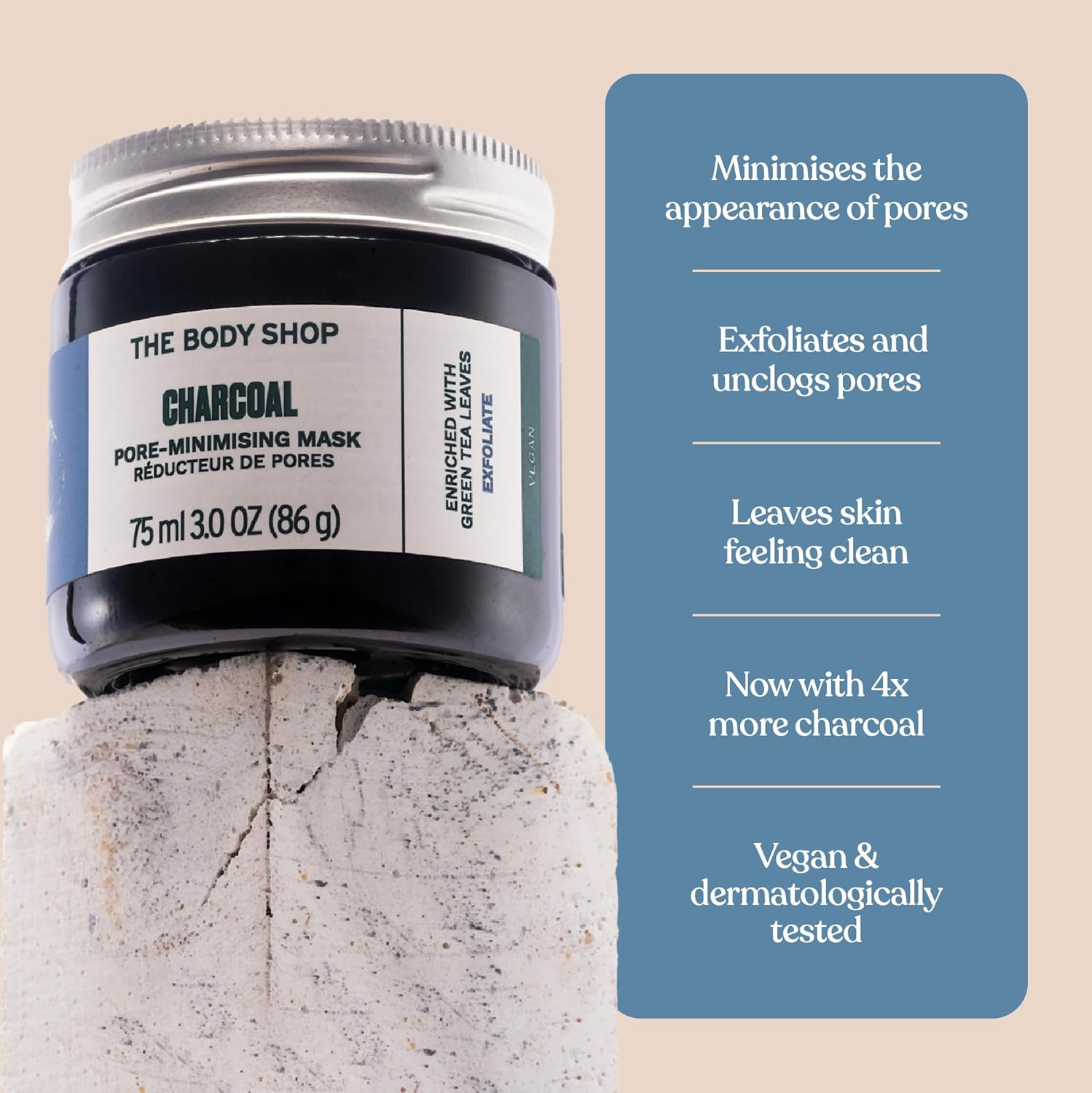 The Body Shop Himalayan Charcoal Purifying Glow Mask for Women 3 Oz Mask image number 5