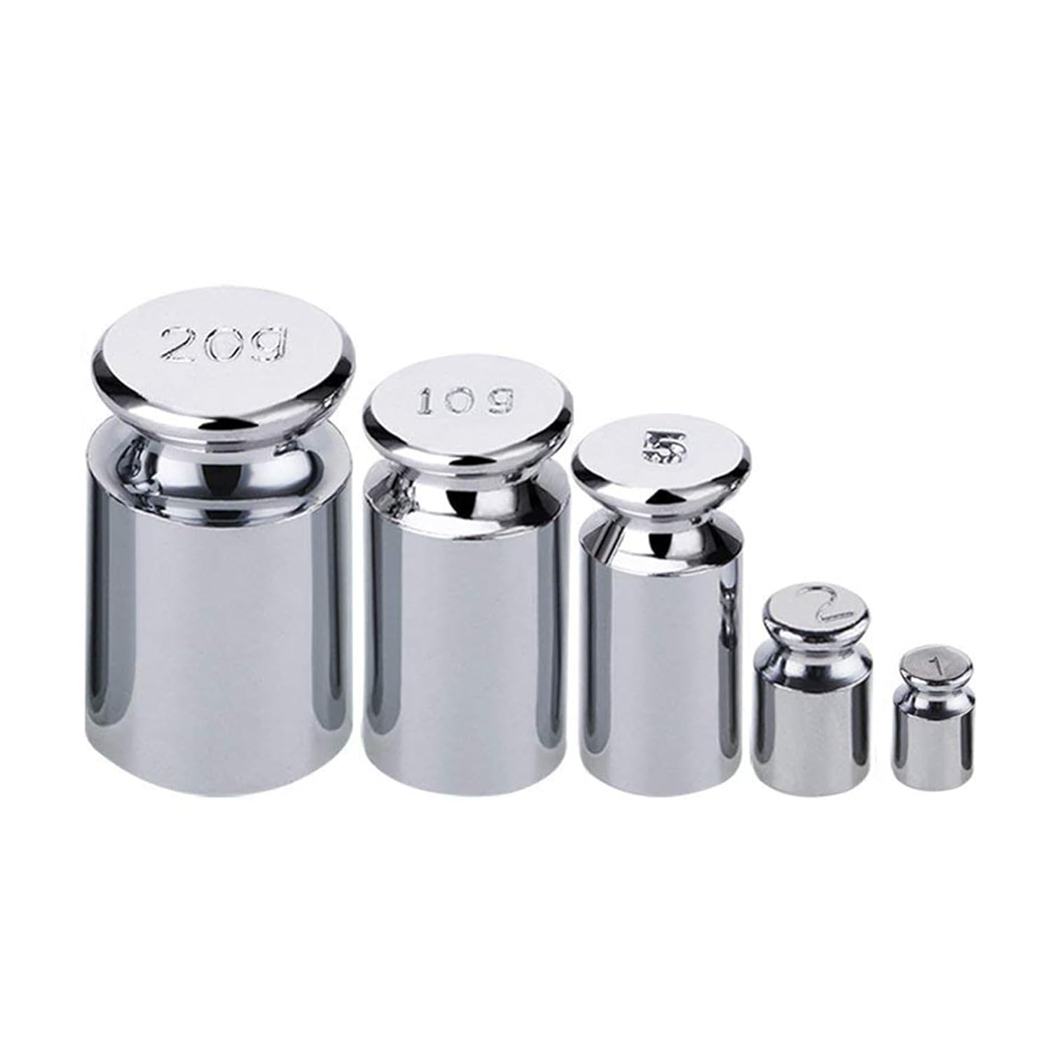 5 Pcs Calibration Weight 1G 2G 5G 10G 20G - Precision Calibration Weight Set for Digital Scales & Balances, Professional Gram Scale Weights for Gram Scale Balance & Jewelry Scale image number 1