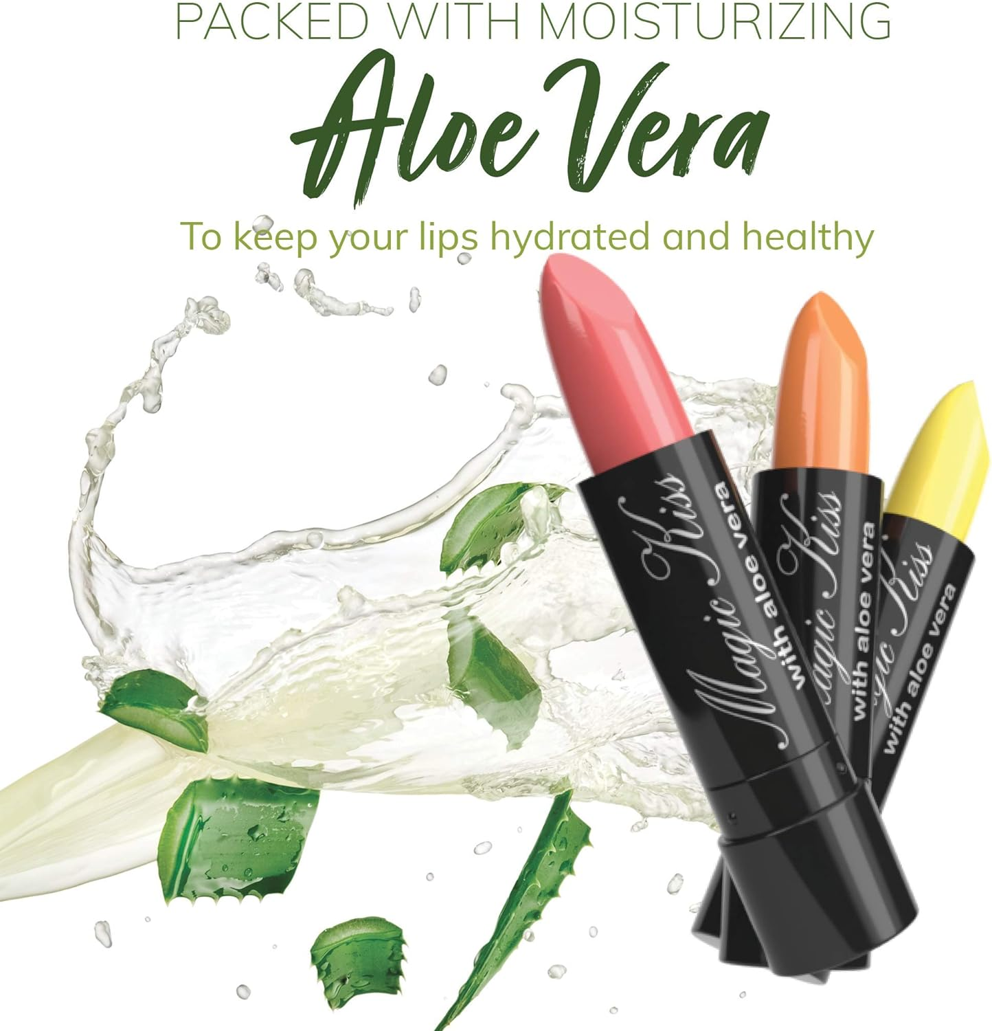 Magic Kiss Lipstick Set Aloe Vera Color Changing Green image number 3
