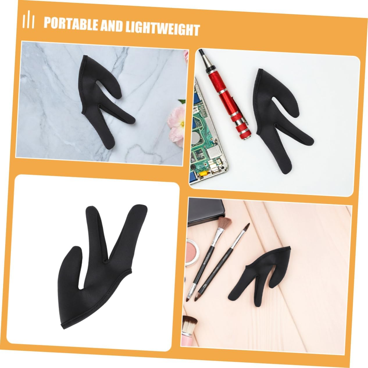 ZUNOXAZ 2Pcs Heat Resistant Thermal Hair Styling Gloves Lightweight Three Finger Covers for Curling and Straightening Insulation for Safe Hair Dyeing at Home and Salon image number 4