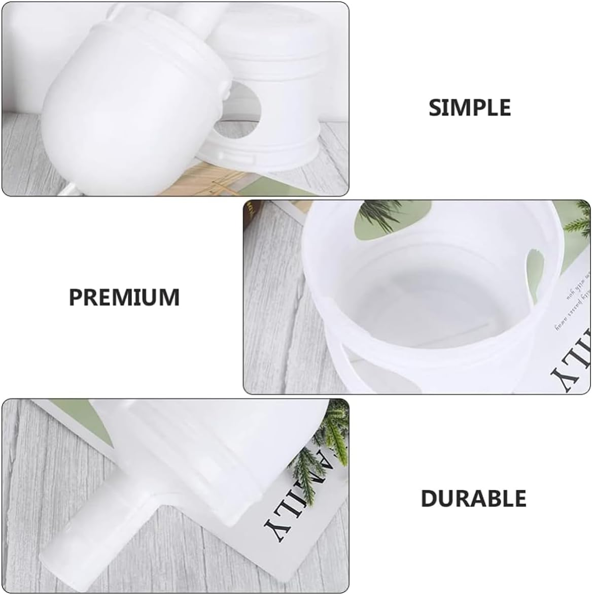 Jade Deals 3L Pigeon Drinker - 11.41&times;6.69In White Plastic Bird Water Dispenser, Automatic Hydration, Multiple Arched Ports, Portable Handle, for Pigeons/Small Birds image number 1