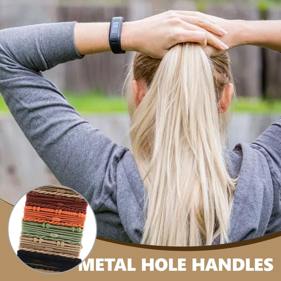 Pack of 24 Boho Hair Bobbles Scrunchies Hair Scrunchies Stylish Ponytail Holders Boho Hair Bobbles for Women and Girls for Women and Girls image number 4