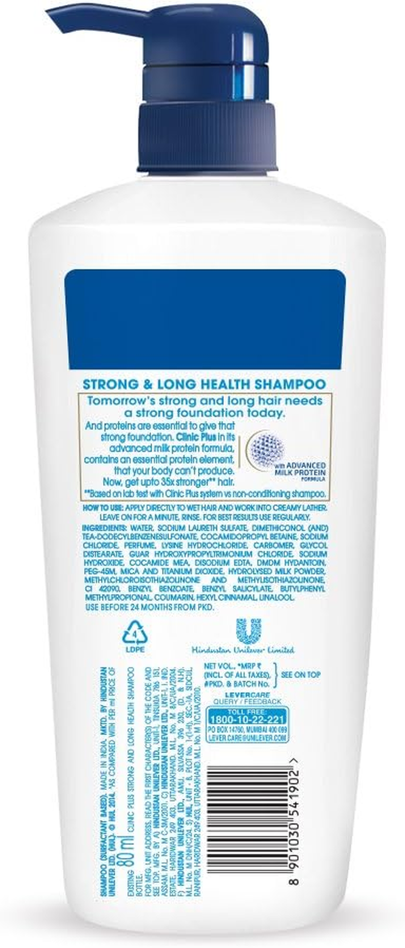 Clinic plus Strong and Long Shmpoo, 650Ml image number 1