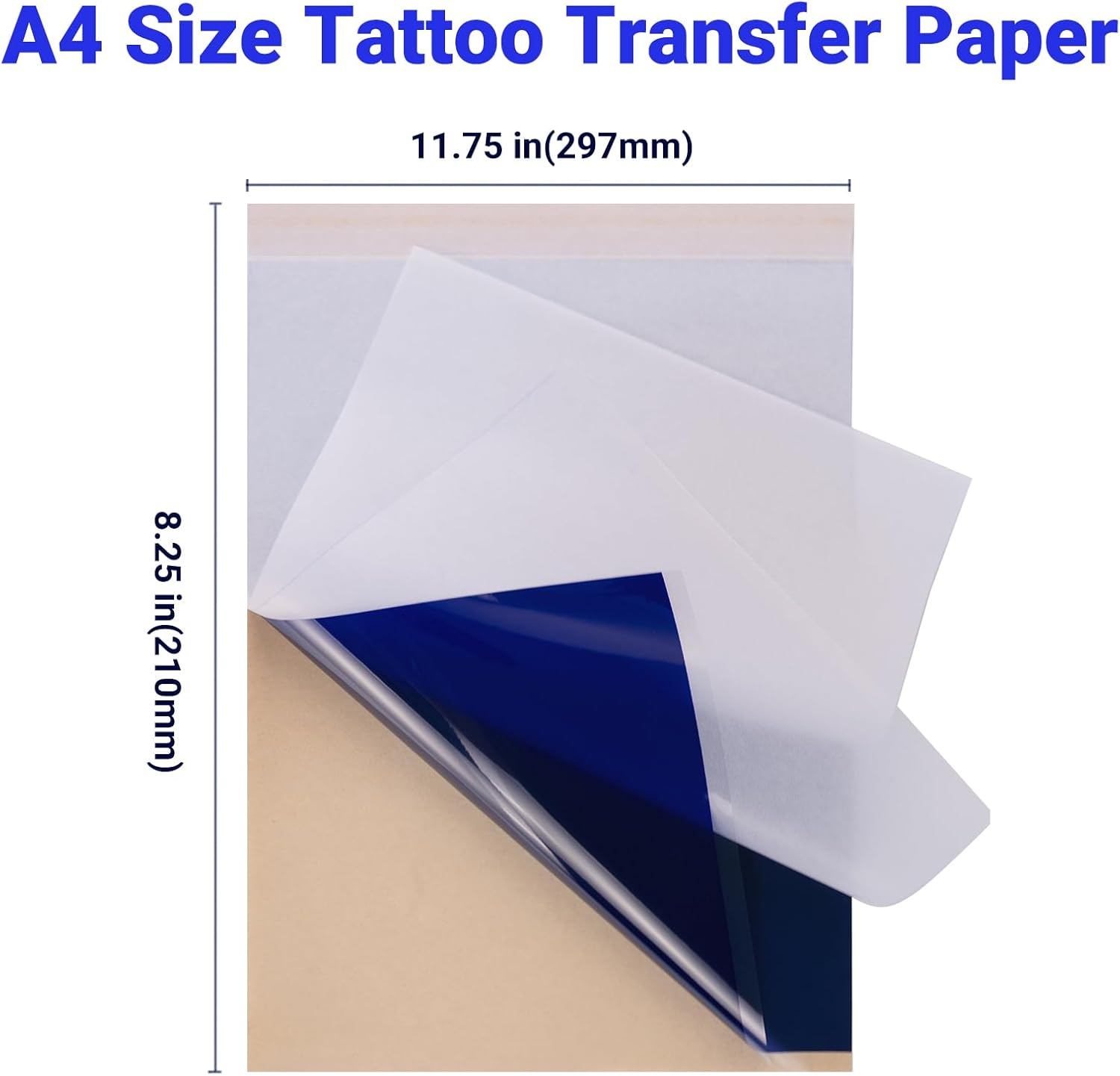 ORGSTA 100 Sheets Tattoo Stencil Paper, Tattoo Transfer Paper for Tattooing, Compatible with S008 Printer & Tattoo Supplies, A4 Size image number 6