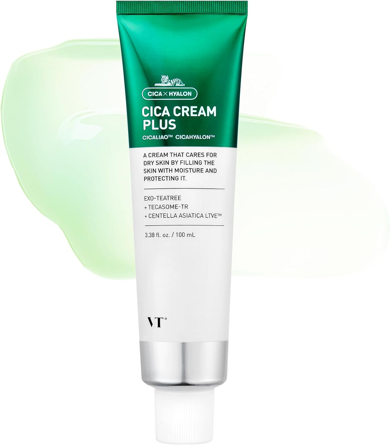 VT COSMETICS Cica Cream Plus, Hydrating & Calming Face Moisturizer with Centella Asiatica, Lightweight Soothing Cream for Acne, Oily, Dry and Sensitive Skin, Korean Skincare for Acne Prone Skin image number 2
