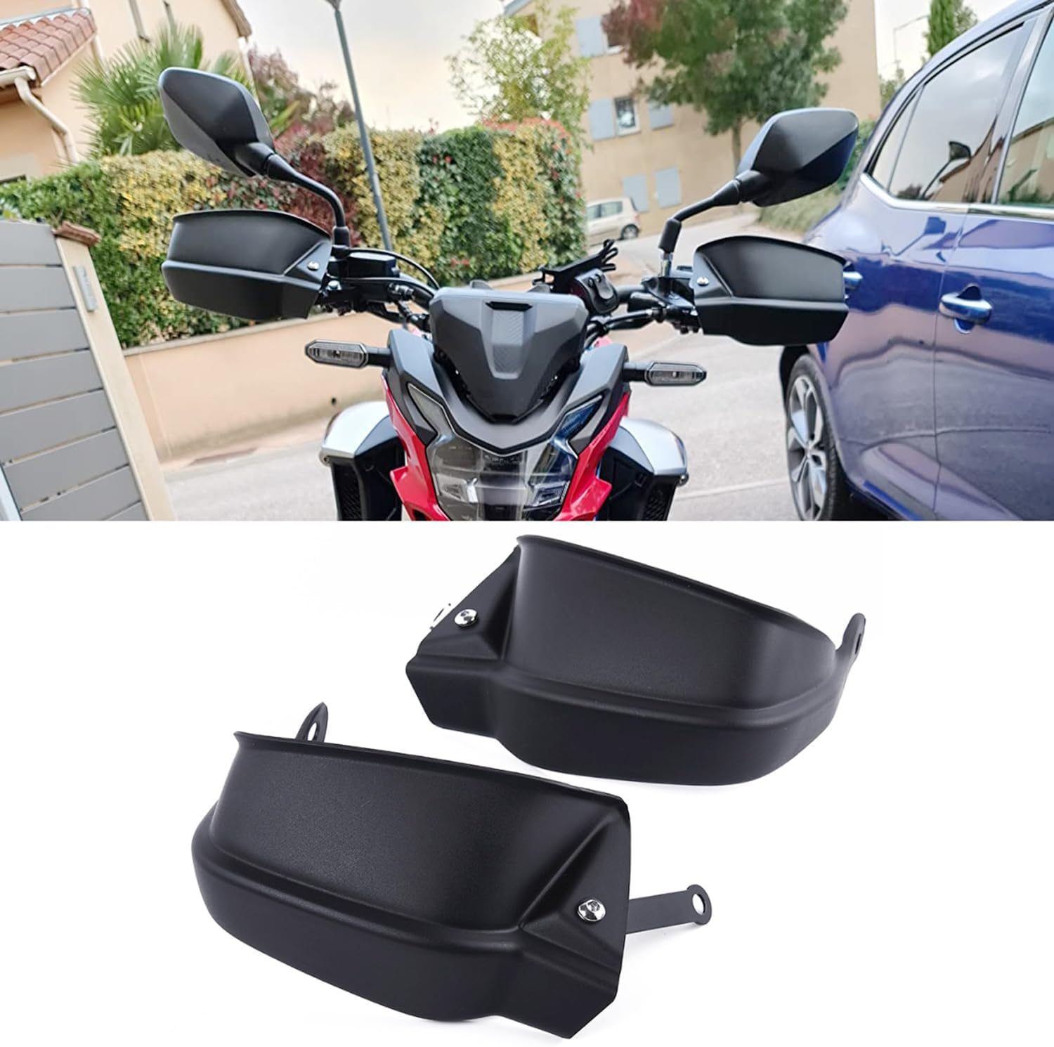 Lorababer Motorcycle Motorbike Handle Bar Hand Guard Handguard Protector Brake Clutch Protector Wind Shield Deflector for 2013-2022 Honda CB500X CB 500 X 2014 2015 2016 2017 2018 2019 2020 2021 image number 2