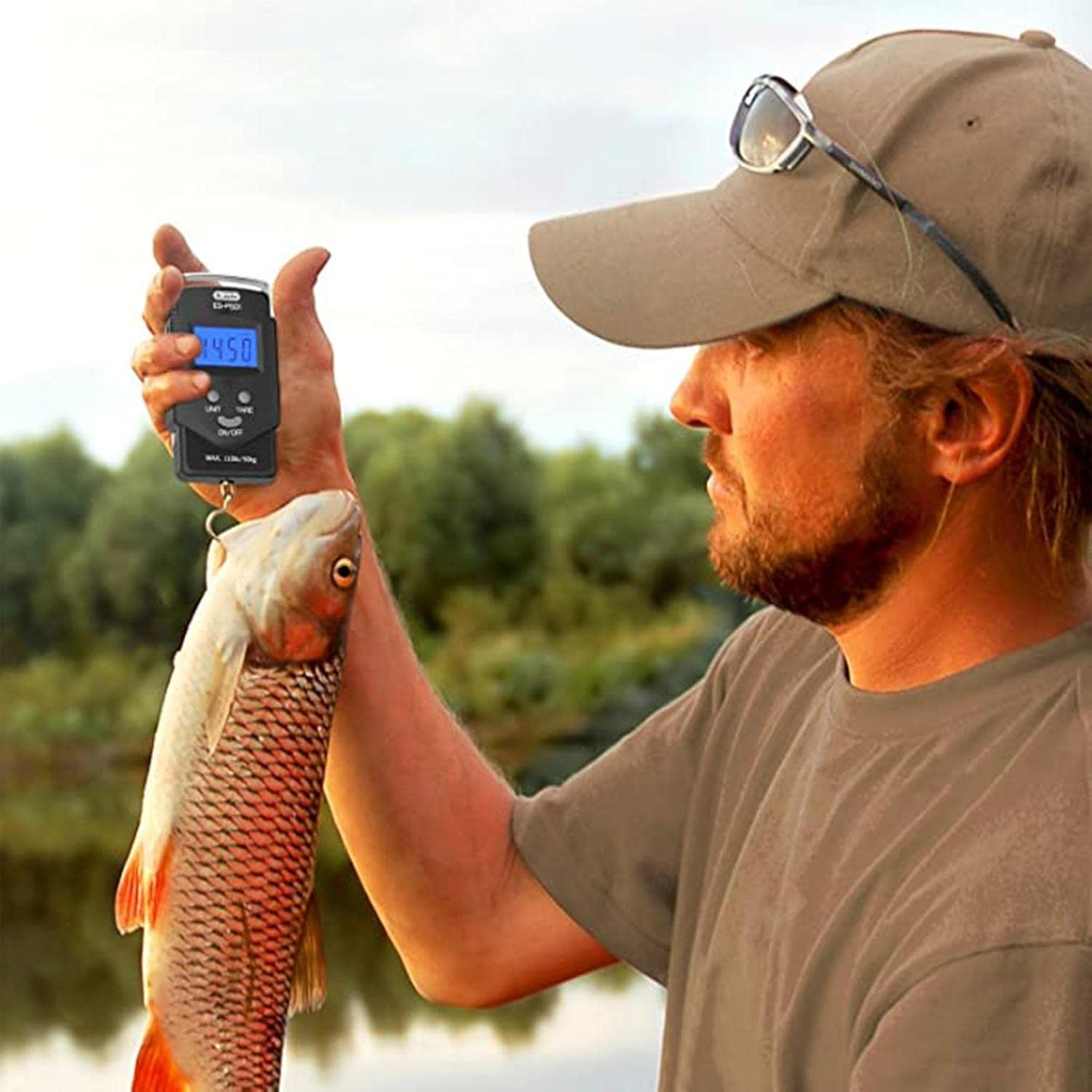 Hook Scale | Electronic Hook Scale LCD Display 110Lb/50Kg, Crane Scale Handheld Hanging Scale with Hooks for Farm Hunting Fishing Outdoor