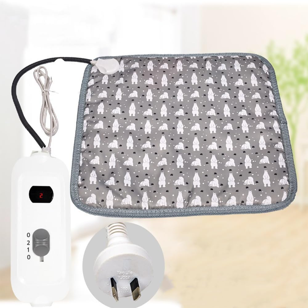 Pet Heating Pad, Small Electric Blanket, Waterproof Heated Dog Bed, 45X45 CM Pet Heating Sleeping Bed Mat, Adjustable Temperature with Chew Resistant Cord for Home image number 2