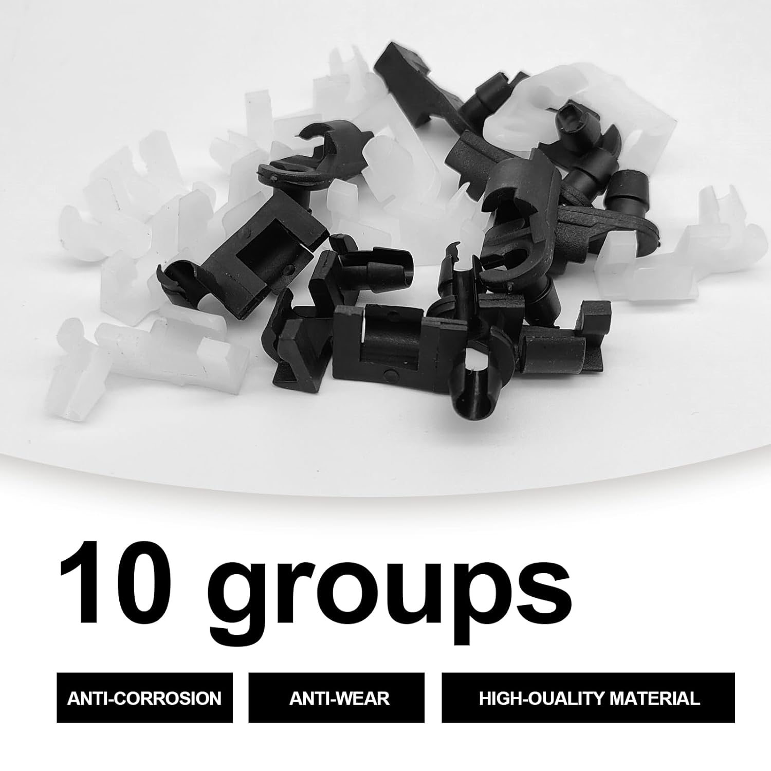 10 Sets Door Lock Rod Car Clips Hood Latch Locking Push Clip Kit, 5/32 Rod Size for GM Ford Chevrolet Chrysler Pontiac Buick Cadillac Dodge Oldsmobile Pickups Suvs image number 2