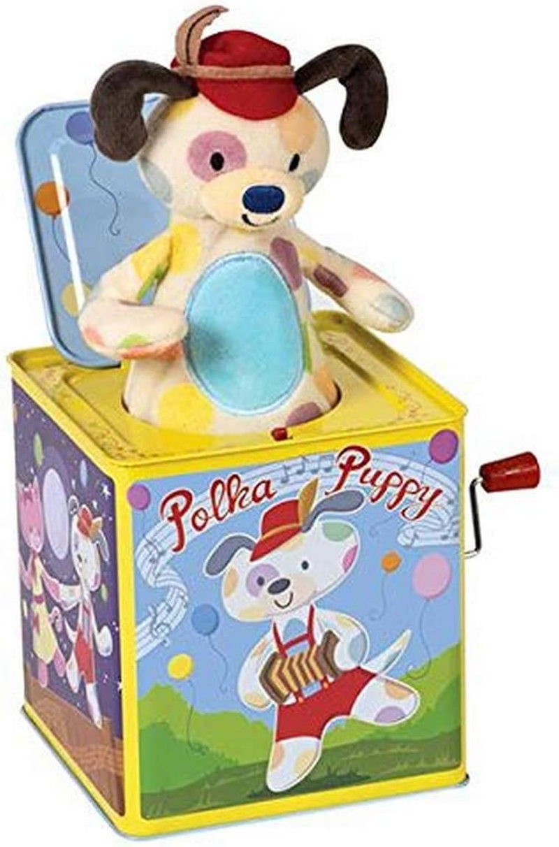 Schylling - Polka Puppy Jack in Box