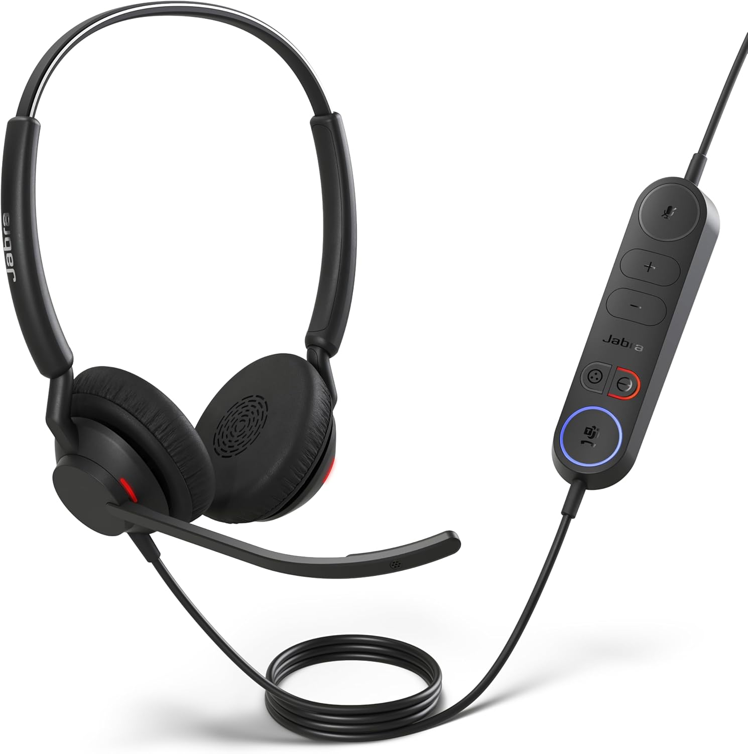 Jabra Engage 40 Wired Headset - 2 World Class Microphones with Active Noise Cancelling - Ultra Light Weight 63G - Teams & Open Office - on Ear Headphones with Mic - Real Time Insights - Balancedvoice image number 1