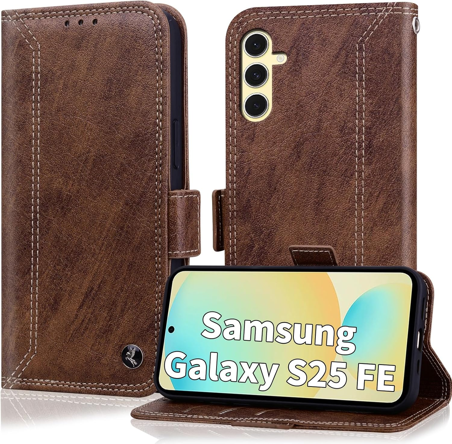 Oduio for Google Pixel 9A Wallet Case Leather Flip Folio Case with Card Holder Kickstand Shockproof Magnetic Protective Phone Cover for Men Women Pixel 9A RFID Wallet Cases 6.3 Inch Wine Red