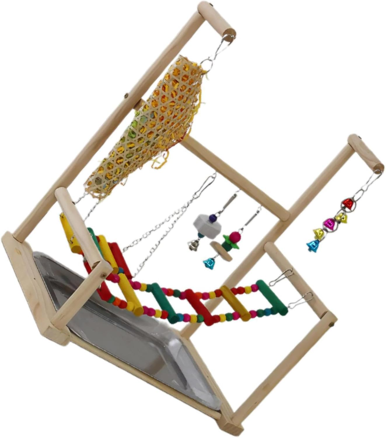 Bird Playground Perch Stand Play Gym Playpen Offers Large Birds Fun Where Can Relieve Boredom and Enjoy Small Bird Stand Toys Exercise Supplies Playstand