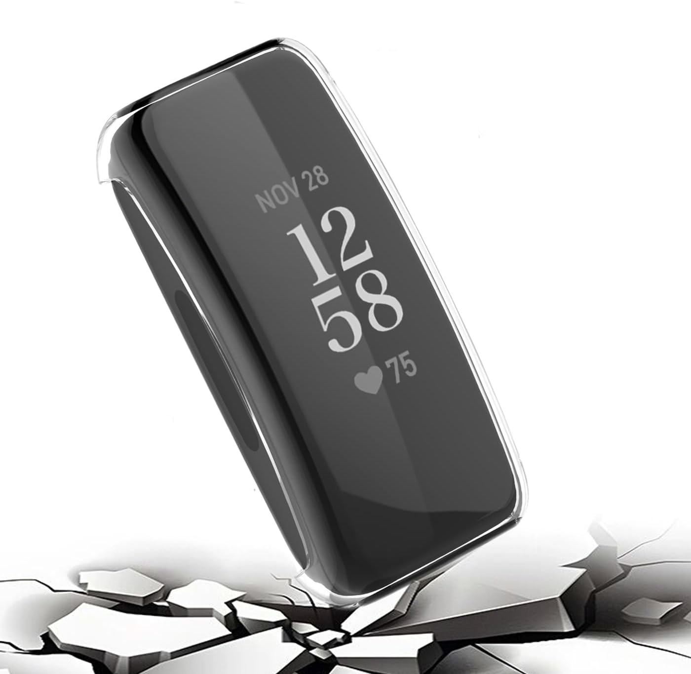 HOMTERN 3 Pack Compatible with Fitbit Inspire 3 Case and Inspire 2 Case, Soft TPU Protective Case, Lightweight, Drop-Proof, Scratch-Resistant, Flexible Screen, Fully Covered, 3 Pack, Transparent image number 2