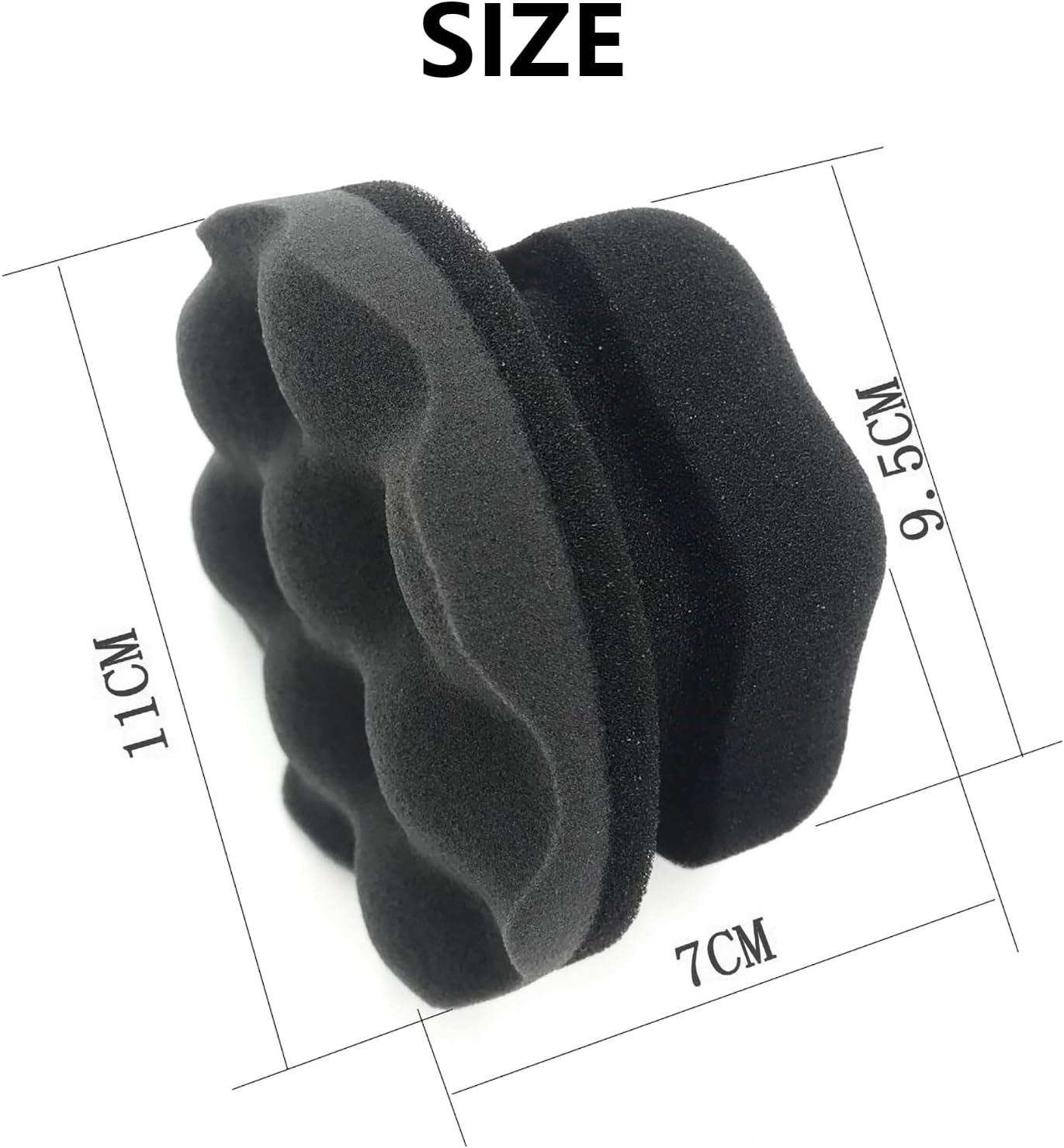 3Pcs Tyre Dressing Applicator Tyre Shine Applicator Dressing Pad with Hex Grip Design Reusable Tyre Cleaner Sponge image number 6