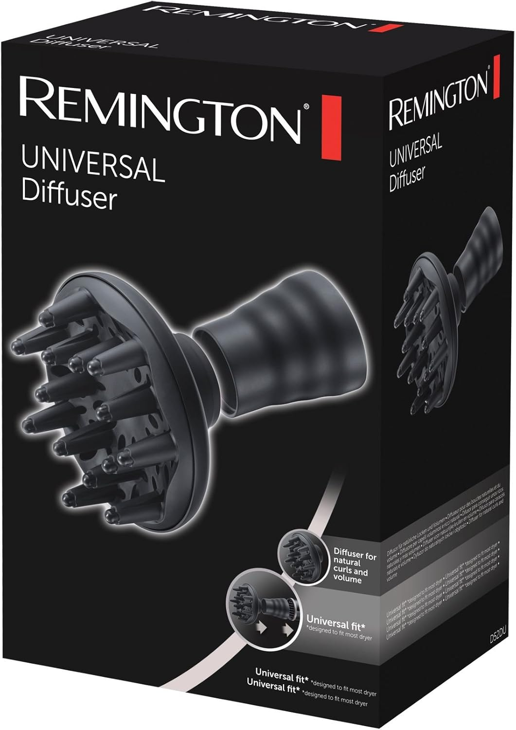 Remington Diffuser Universal - Attachment [Curls and Volume] with Silicone Adapter for Almost All Hair Dryers, Accessories D52DU image number 2