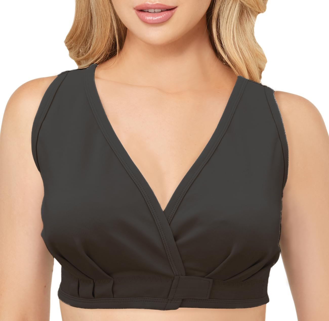 Adaptive Bra with Easy-On Velcro Closure - Arthritis, Post Surgery, Leisure, Sleep, Breastfeeding Bra Nude