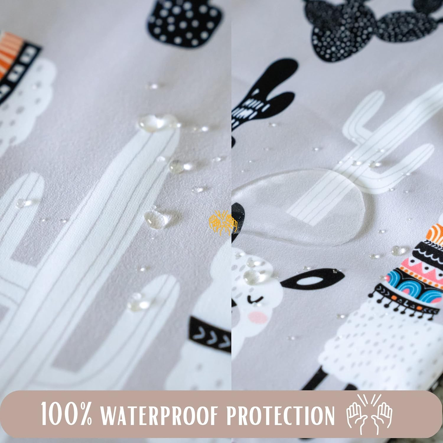 BABYBOET Cloth Diaper Wet Dry Bags 2PCS Waterproof Reusable with Double Zippered Pockets Travel Beach Pool Baby Items or Wet Clothes (Large, Alpaca & Sloth, 2PCS) image number 6