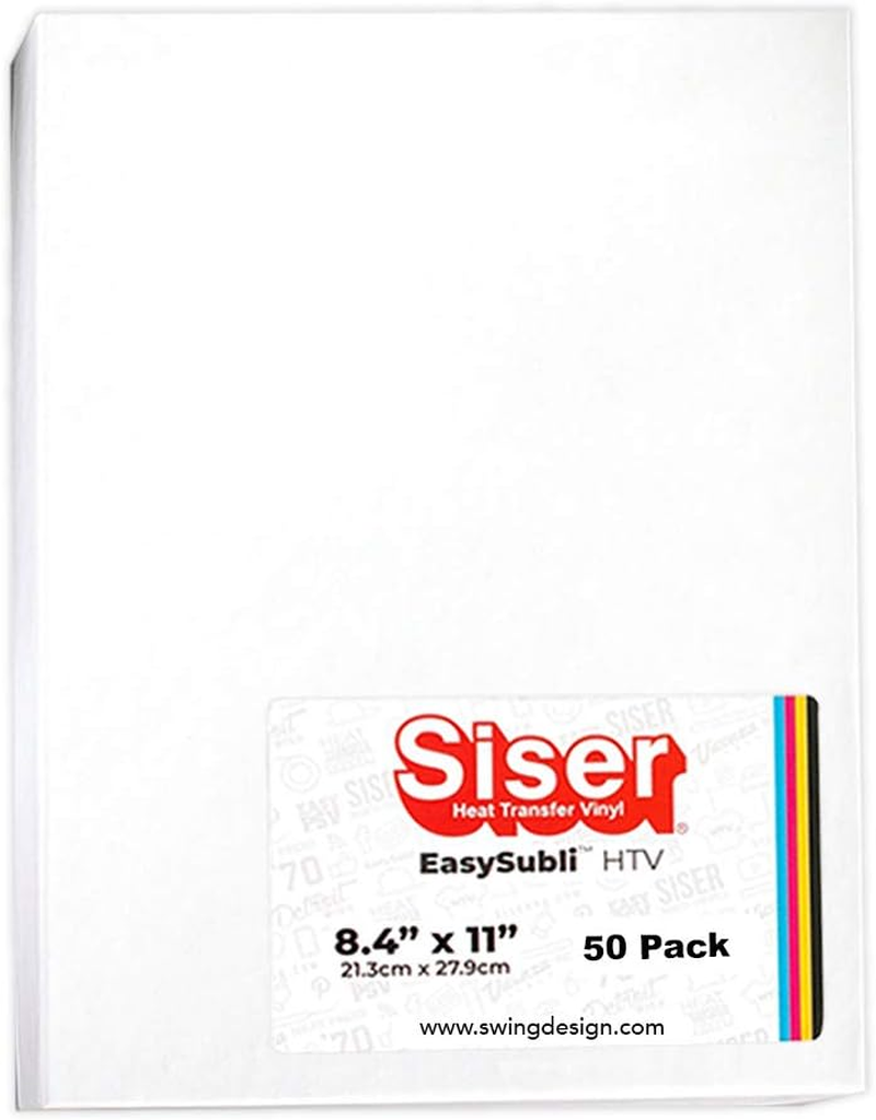 Siser Easysubli Sublimation Heat Transfer Vinyl 8.4" X 11" - 50 Pack image number 2