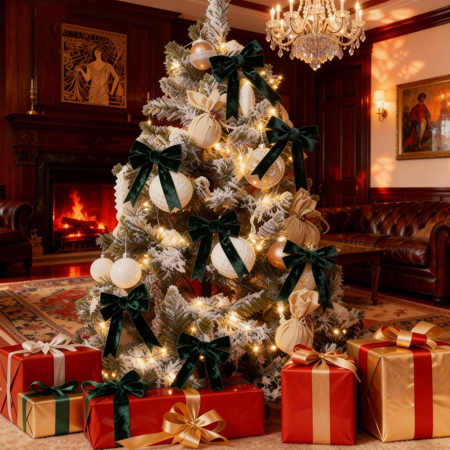 1-1/2 Inch Wide X 25 Yards Red Velvet Ribbon, Velvet Ribbons for Gift Wrapping, Christmas Wrapping Bows, Wedding Decor, Sewing and More image number 4