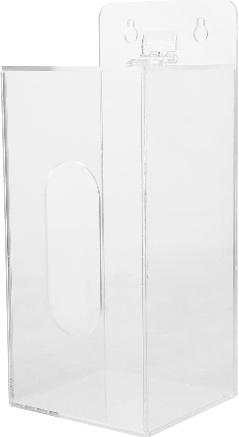 Clear Acrylic Hygiene Dispenser - Sanitation Station Gloves Masks Hairnets Box Holder Wall Mount or Tabletop Storage Containers image number 6
