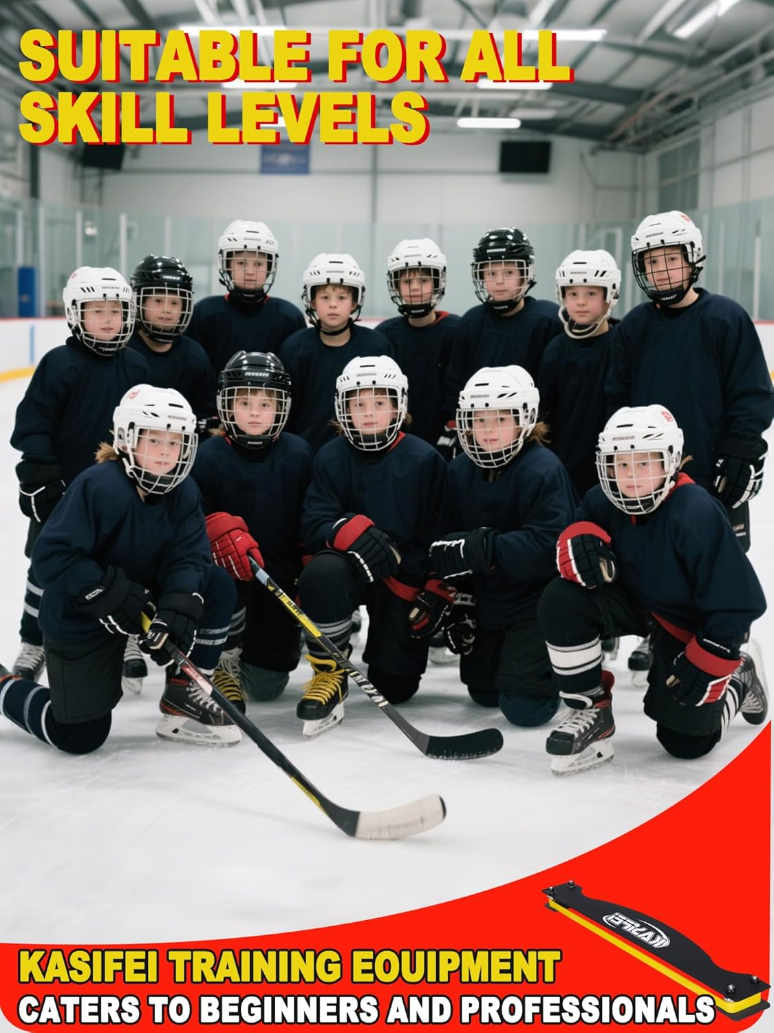 Kasifei Professional Hockey Training Passer, Heavy Duty Steel Puck Rebounder, Shooting and Passing Practice Aid