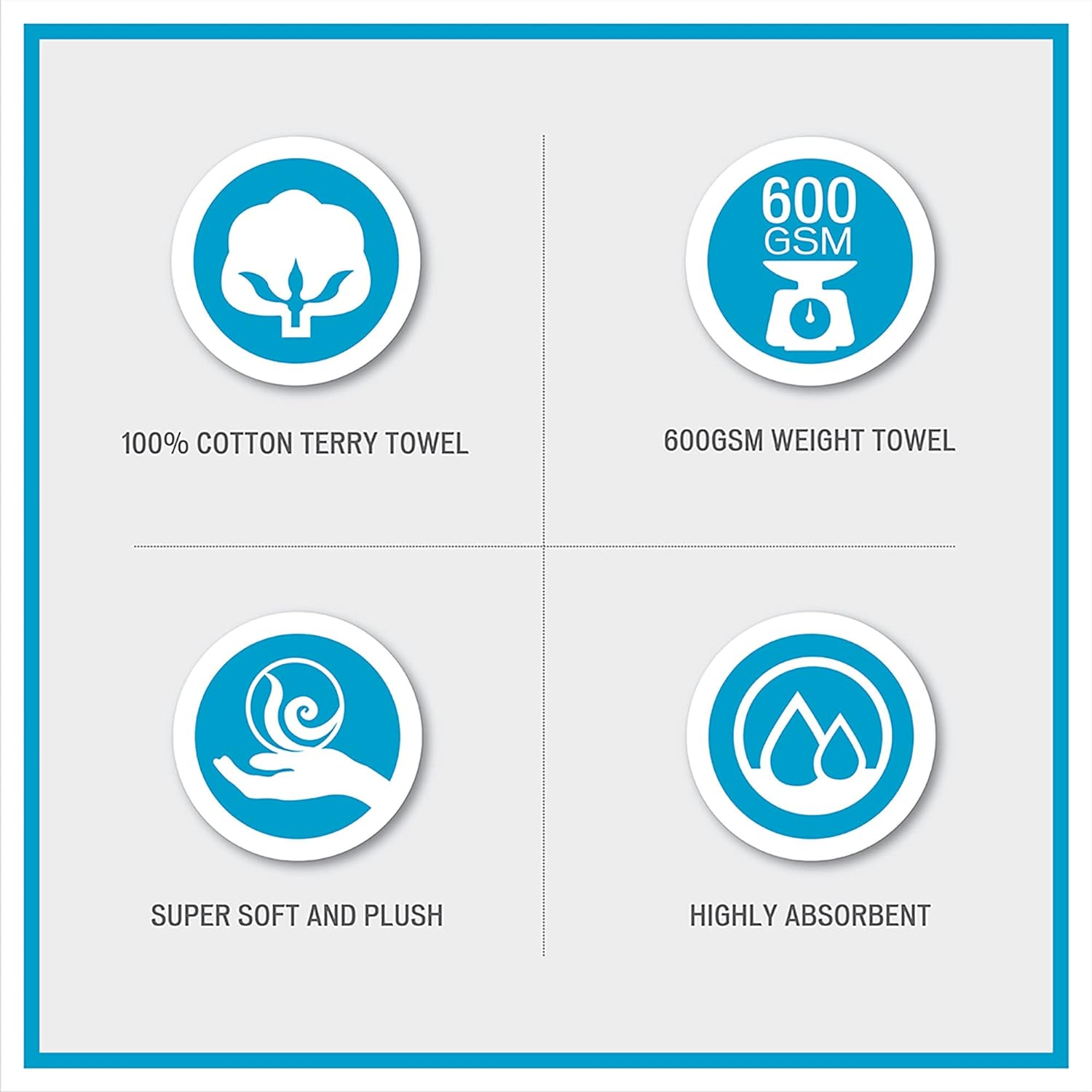 Madison Park Serene 100% Cotton Bath Towel Set Luxurious Floral Decorative Towels for Bathroom Embroidered Cotton Jacquard Design Soft Highly Absorbent for Shower 600 GSM, Multi-Sizes, Blue 6 Piece