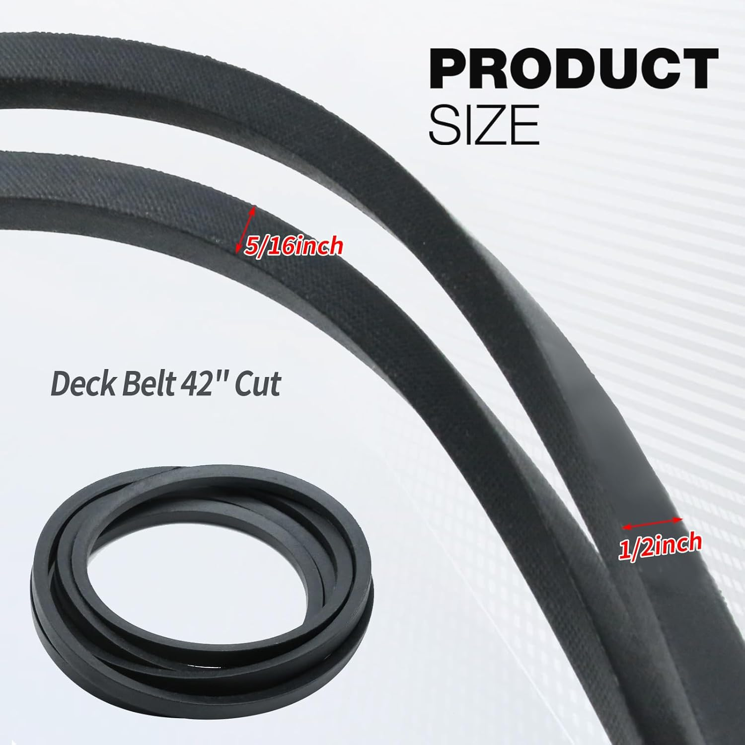 GY20570 Lawn Mower Belts, Replacement for John Deere D100 D105 D110 D120 D125 D130 E100 E110 E120 E130 X105 X106 X126, Replaces GX20072 image number 2