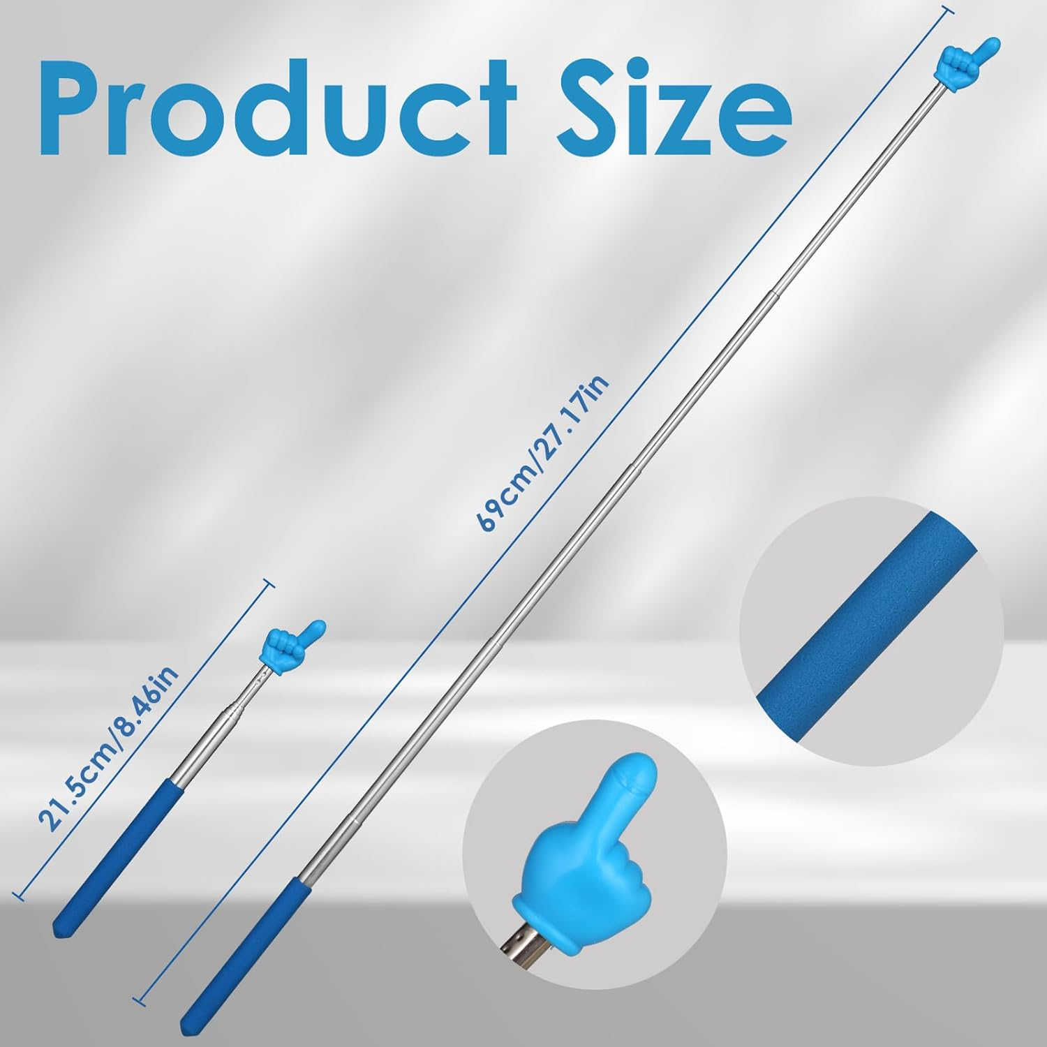 5 Pcs Telescoping Pointer for Classroom, Teachers Retractable Pointer Sticks for Whiteboard Telescopic Extendable Hand Pointers Finger Stick Mini Teaching Pointers Presenter for School Kindergarten image number 1