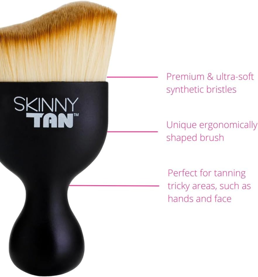 Skinny Tan Deluxe Application Duo &ndash; 2 Piece Set with Miracle Brush & Dual-Sided Velvet Tanning Mitt for Flawless, Streak-Free Application