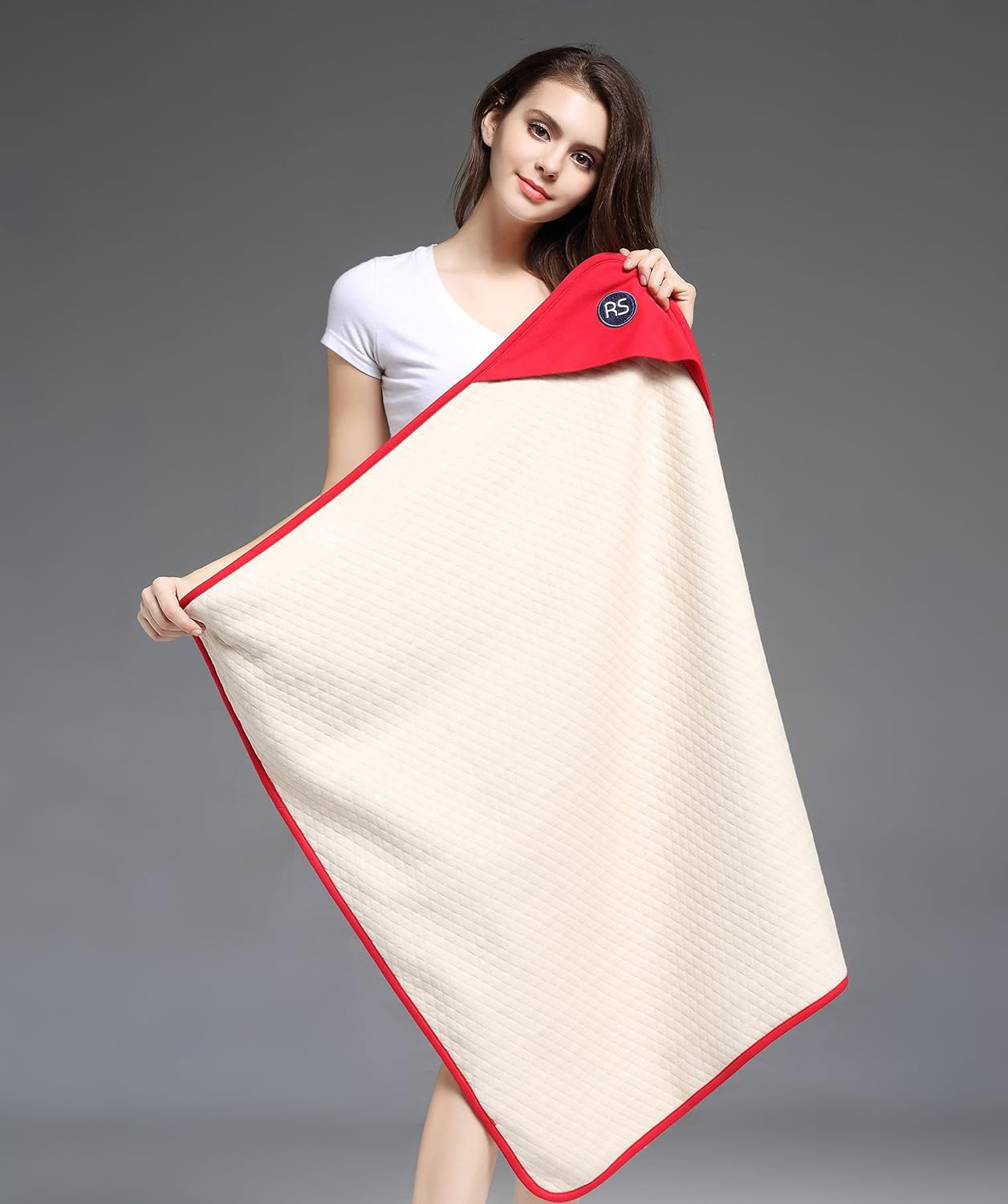 Radia Smart &reg; Protective Belly Pregnancy Baby Blanket, Organic, Anti-Radiation, Red, 90X75Cm image number 6