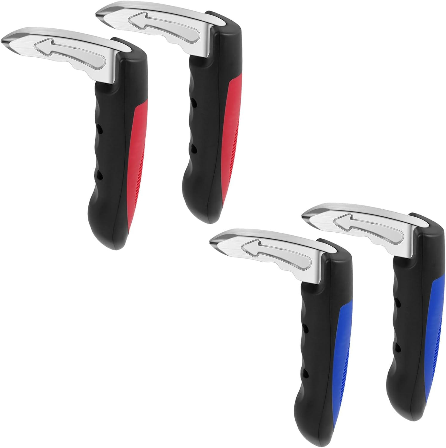 2 Pack Vehicle Support Handle Portable 2 in 1 Multifunction Car Door Latch Assist Grab Bar with Glass Breaker, Automotive Car Handle Assist for Elderly and Car Emergency Tool (2, Blue)