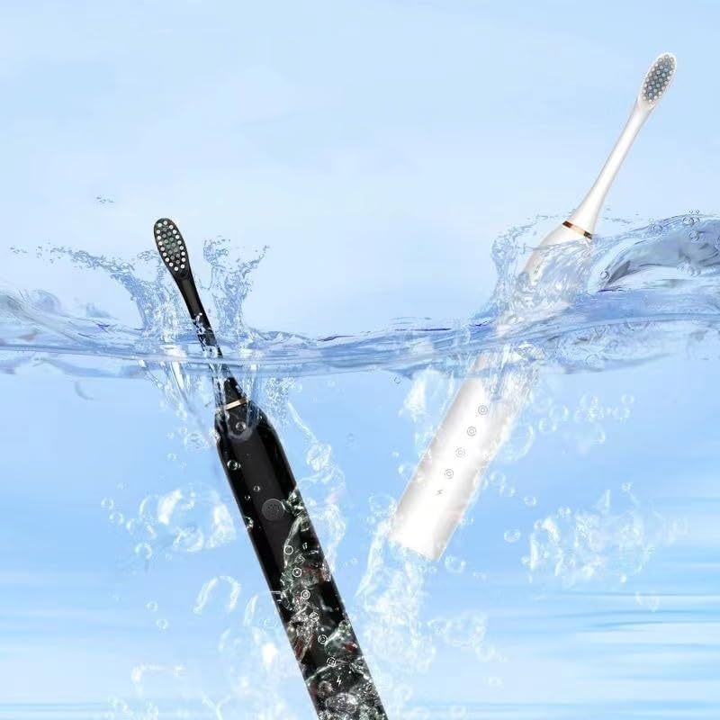 Rechargeable Toothbrush, Deep Cleaning Electronic Toothbrush IPX7 Waterproof, with 4 Replacement Heads, 225Mm X 25Mm (White) image number 4