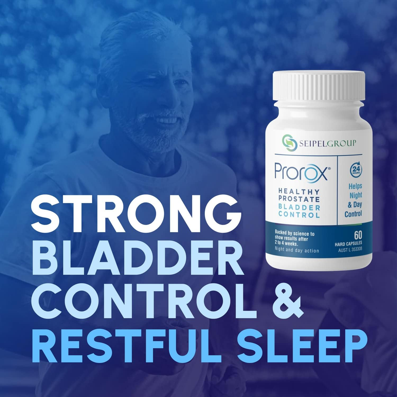 PROROX Healthy Prostate Bladder Control, Prostate Supplements for Men, Supports Healthy Prostate and Bladder Health, Contains Saw Palmetto, Reduces Urgency, 60 Vegetarian Capsules image number 3