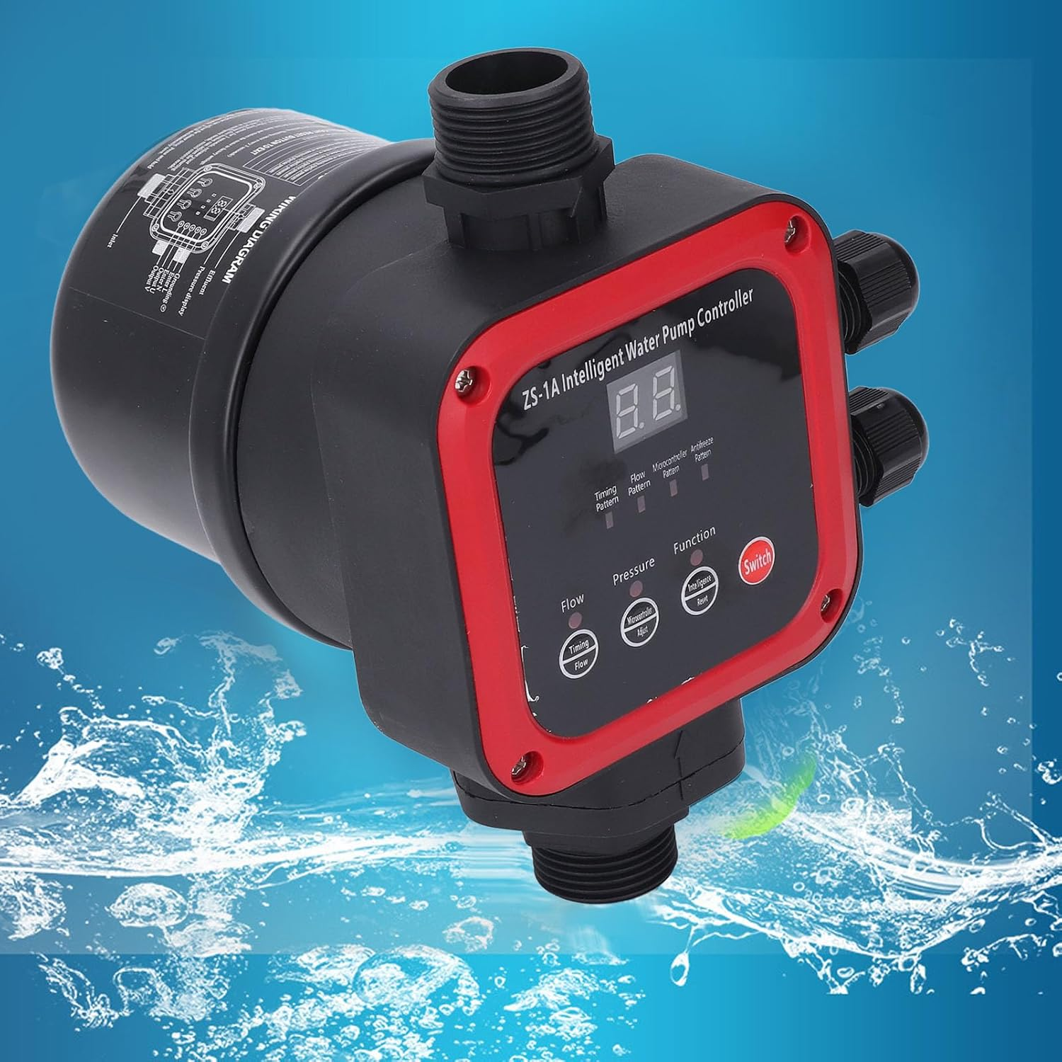 Smart Pump Controller, 10 Bar Automatic Pressure Switch, Adjustable Electronic Switch Controller with 5 Modes for Garden Pump, Jet Pump, Well Pump, Self Priming PUM image number 2