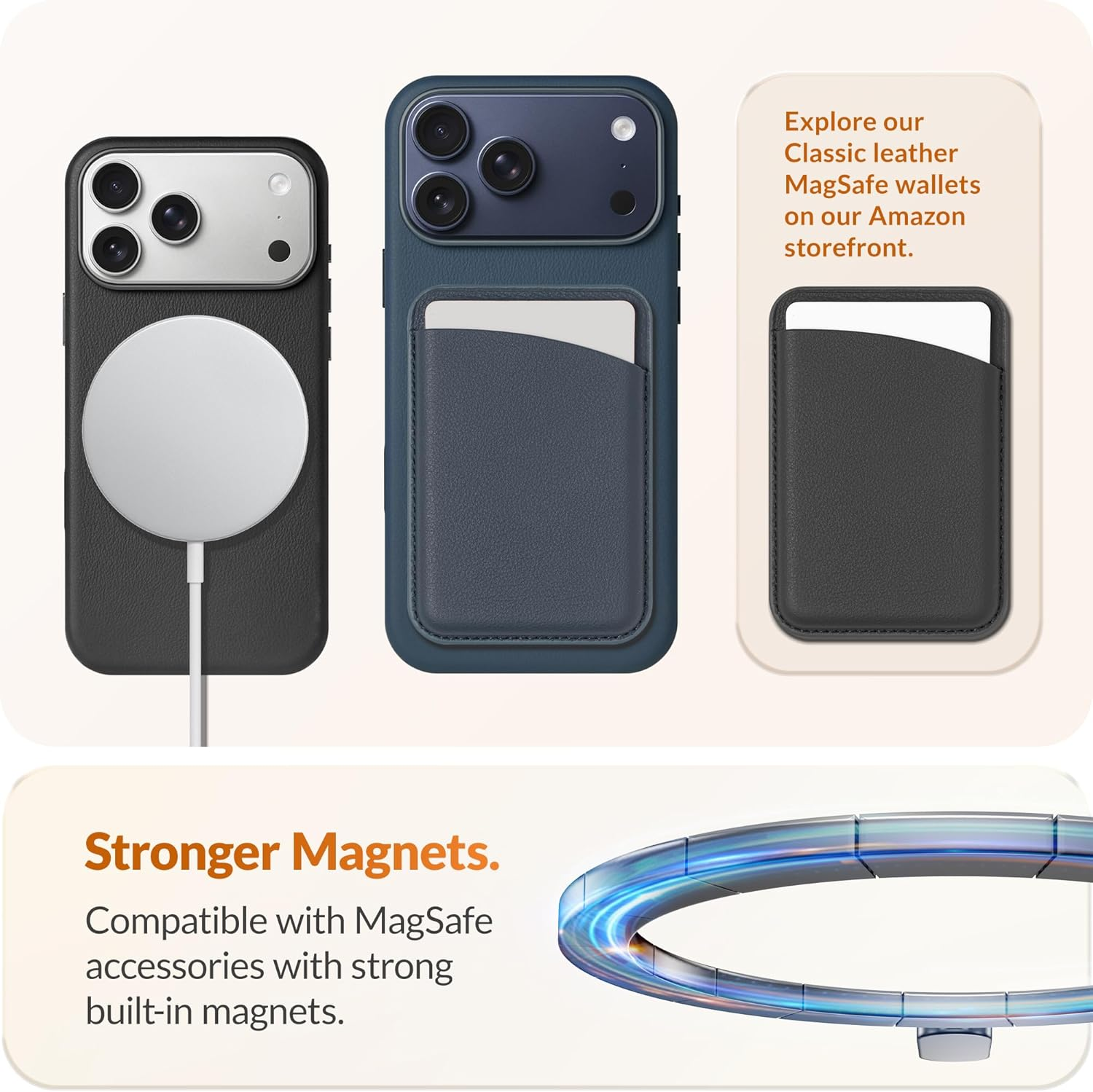 LONLI Classic | Gold-Rated Leather - European Genuine Vele Leather Case for Iphone 17 Pro - [Built-In Camera Control and Compatible with Magsafe] - Azzurro Blue