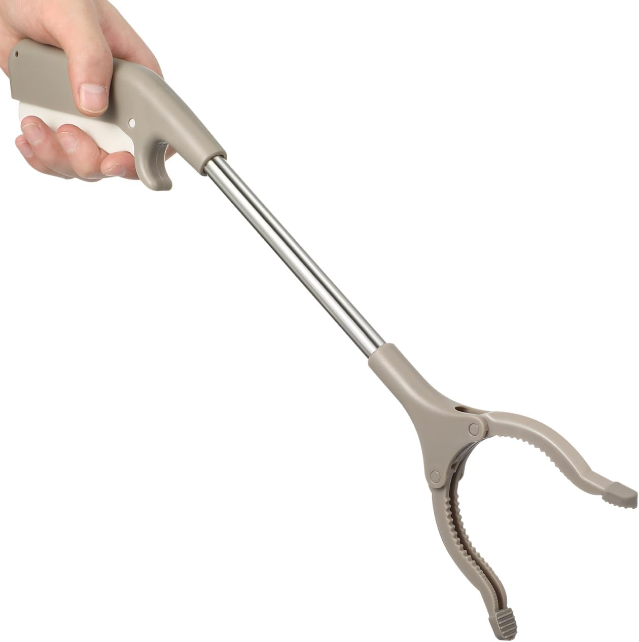 Iplusmile Grabber Reacher Tool, Rubbish Clip Anti-Slip Jaw, Short Handle Short Trash Picker Mobility Aid Reaching Assist Tool for Litter Picker, Arm