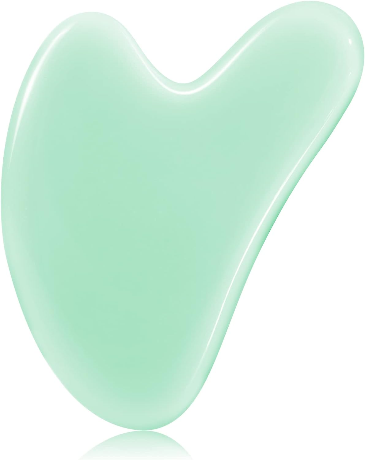 Guasha,Gua Sha Facial Tool,Secret Therapy of Beauty from the Ancient Oriental,Face Slimmer Massage,Decrease Puffiness and Tighten Skin,Improve Face Shape.(Green)