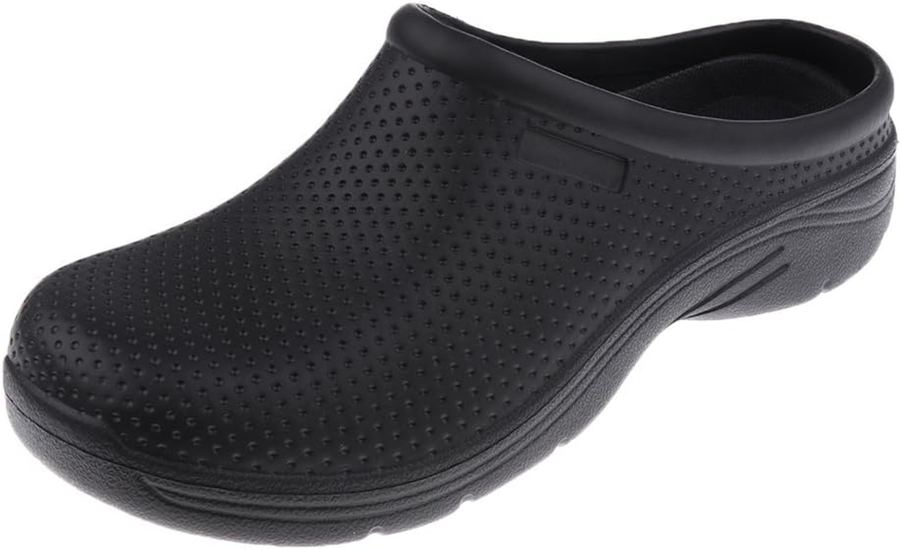FITYLE Unisex Full Kitchen Clogs Black Chefs Shoes Safety Footwear Garden Slip On image number 1