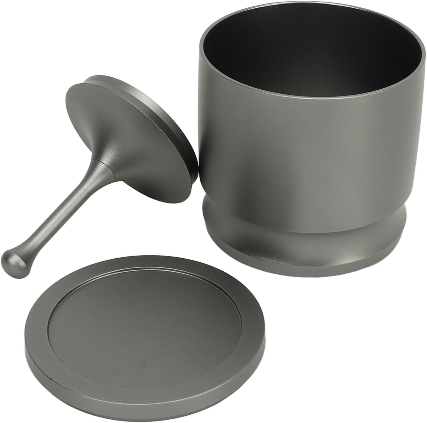 Espresso Shaker Cup, 58Mm Ccoffee Dosing Cup Coffee Powder Picker Dosing Rings Press Aluminum Alloy anti Flying Coffee Powder Picker (Grey) image number 2